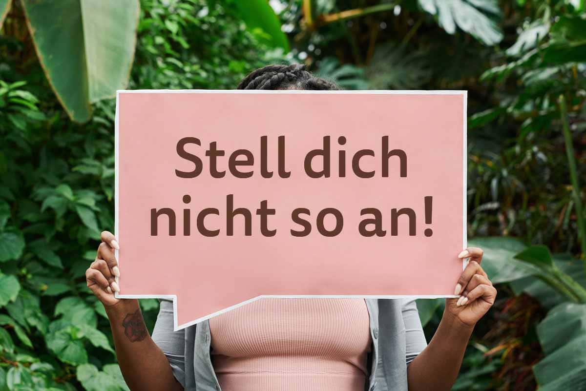 Titelbild: Frau ist aktiv gegen Stigmatisierung psychisch Kranker