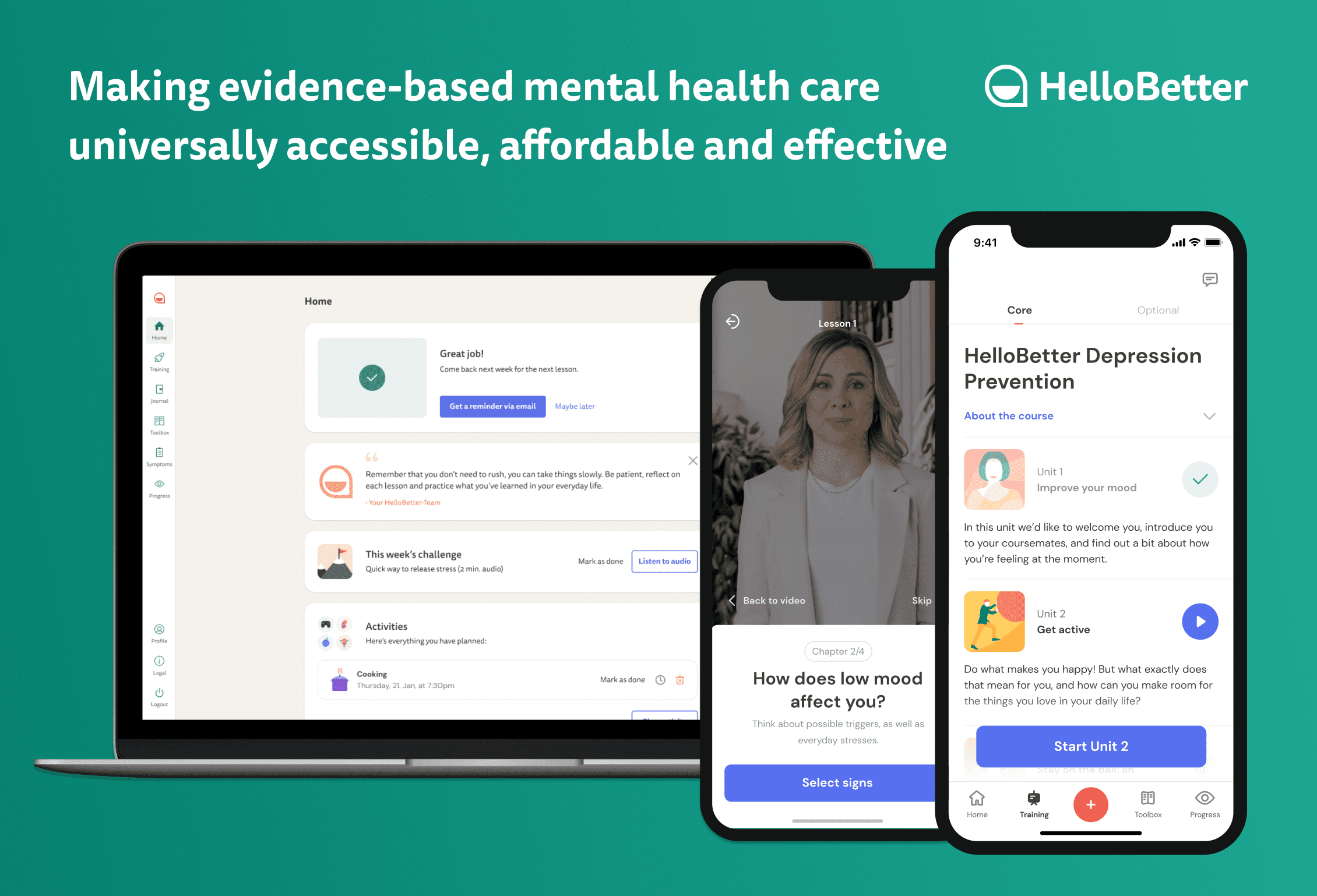 title image: internet based cognitive behavioural therapy shown on desktop