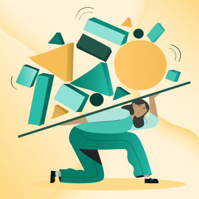 Illustration zum Präventionskurs HelloBetter Fit im Stress